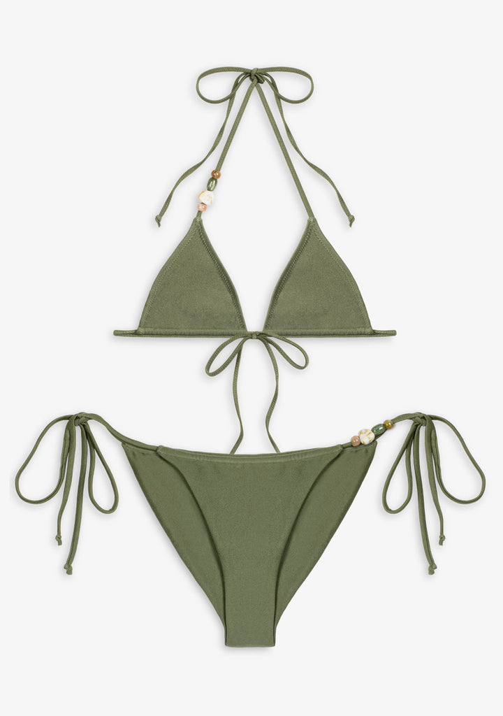 Bikini Haley Top + Kame Classic Bottom Olive Green