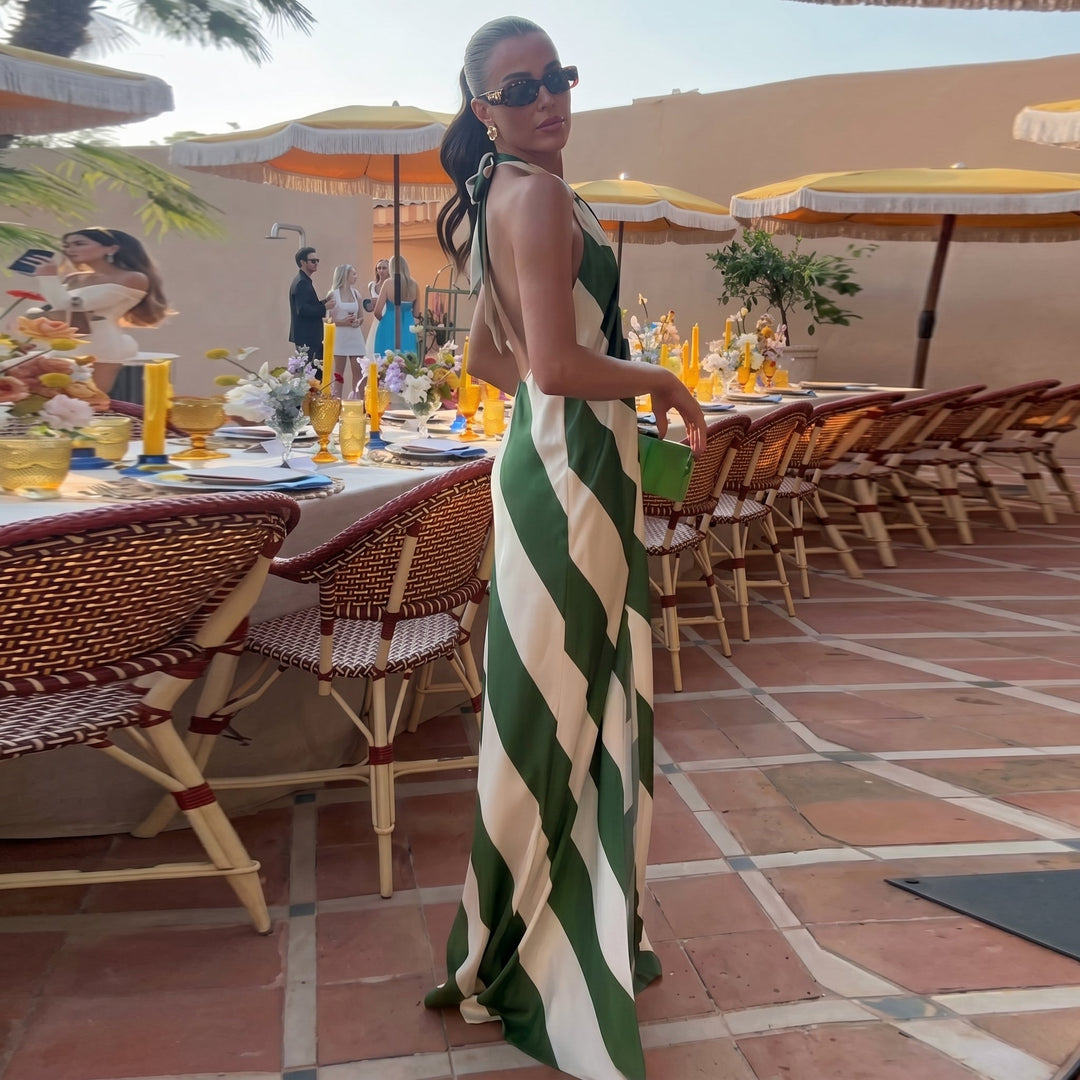 Chloé - Vestido com Estampa em Riscas