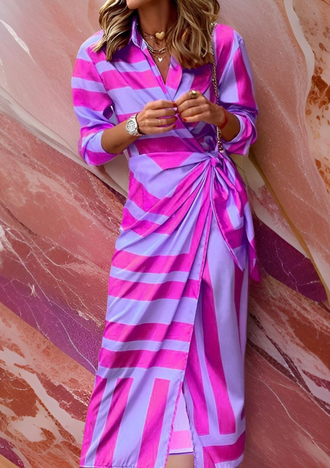 Vénus – Vestido Camisa Estampado