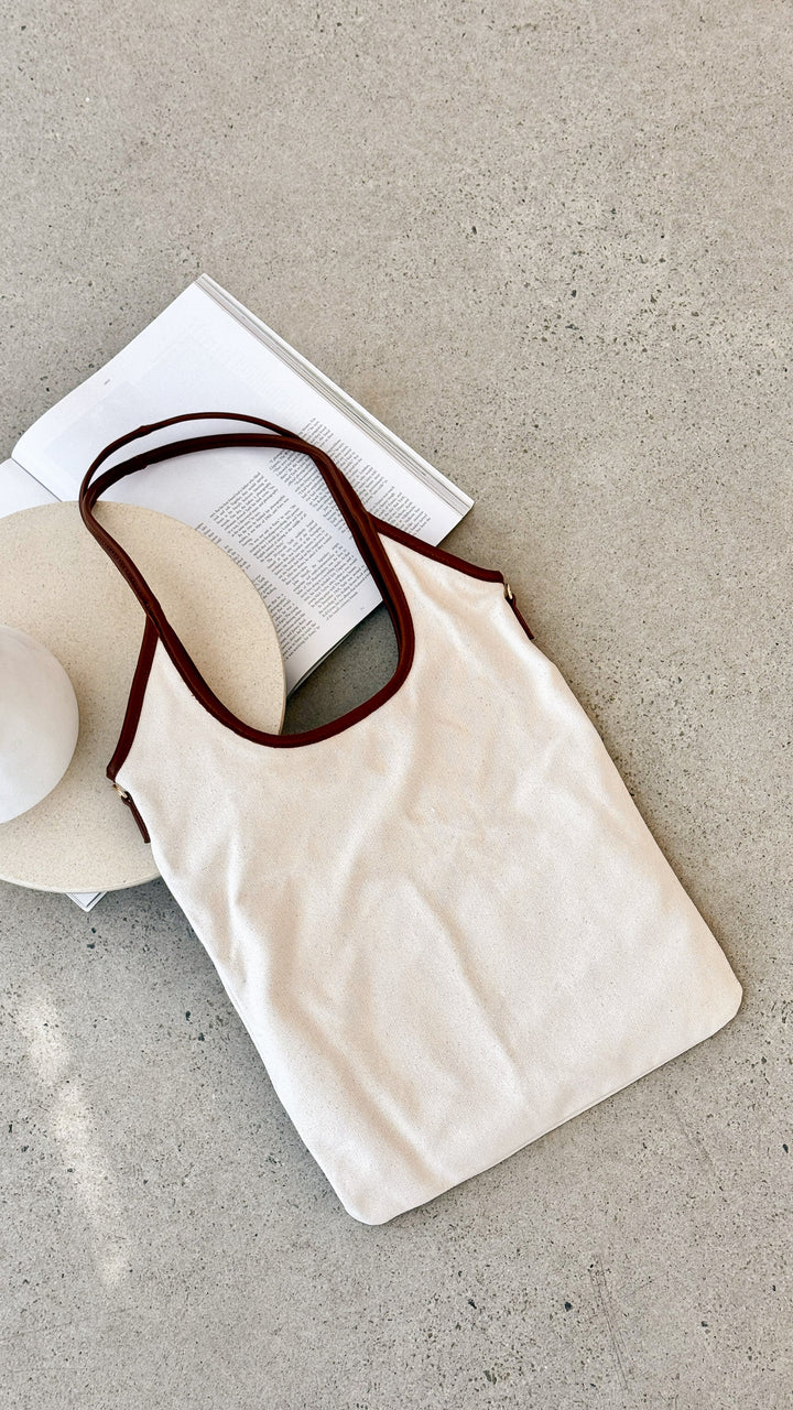 Isobel Shoulder Bag - Natural Linen