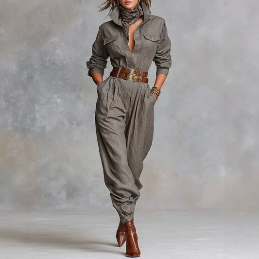 Eva | Checked jumpsuit with sophisticated details