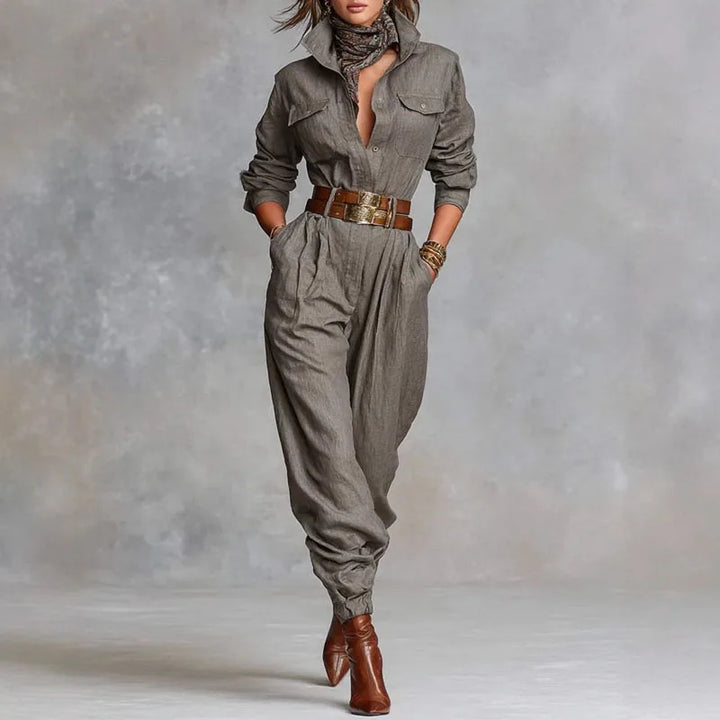 Eva | Checked jumpsuit with sophisticated details