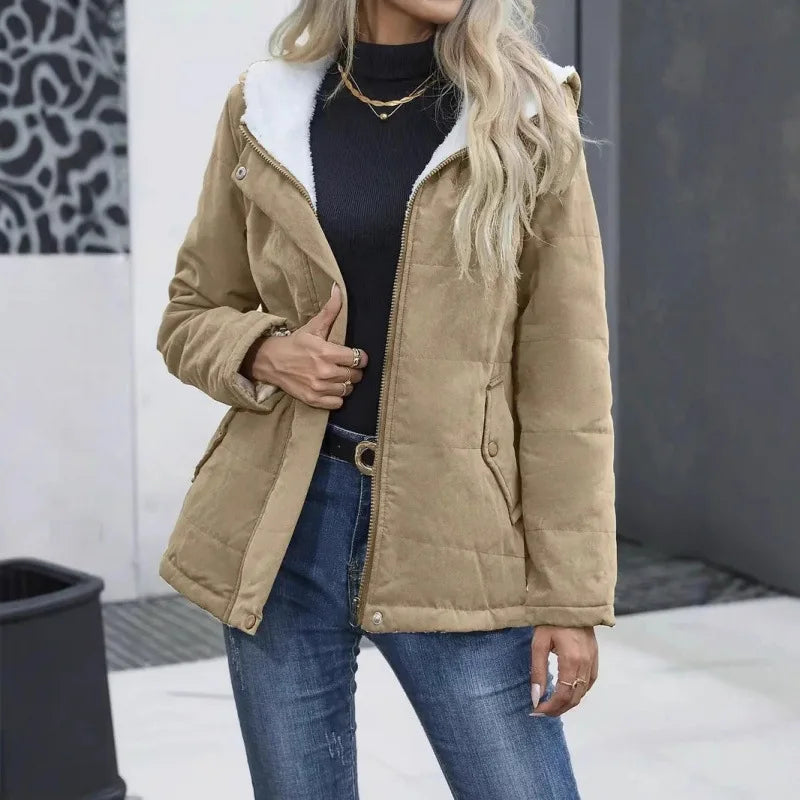 Chirstina | Hooded Fleece Lined Jacket
