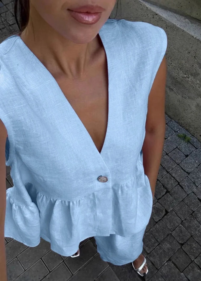 Palma - Conjunto Peplum Vintage