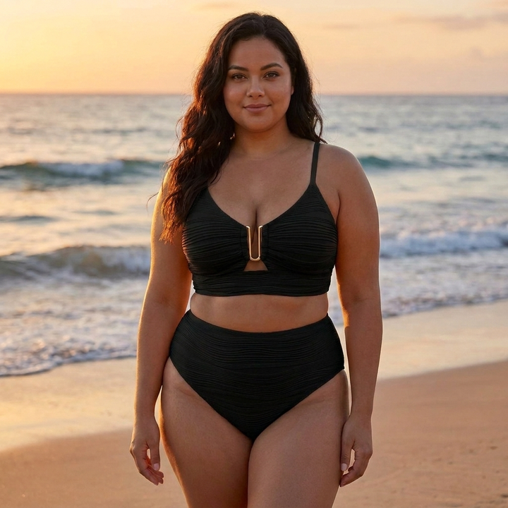 Maré Dourada - Bikini de cintura subida