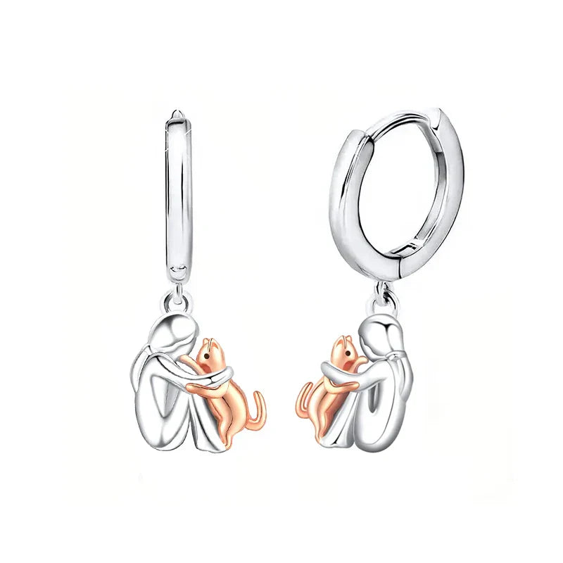 Olivia & Ivy | Cat Embrace Earring (Round Closure)