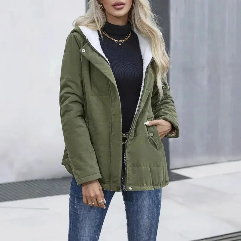 Chirstina | Hooded Fleece Lined Jacket