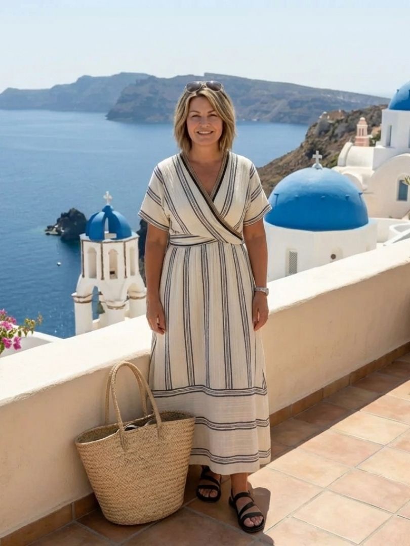 Thalassa - Vestido Midi Envolvente de Verão