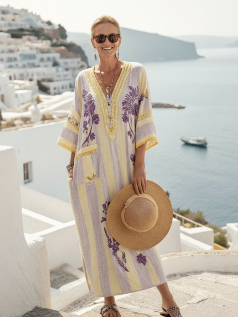 Aurelia - Vestido Maxi Floral de Verão