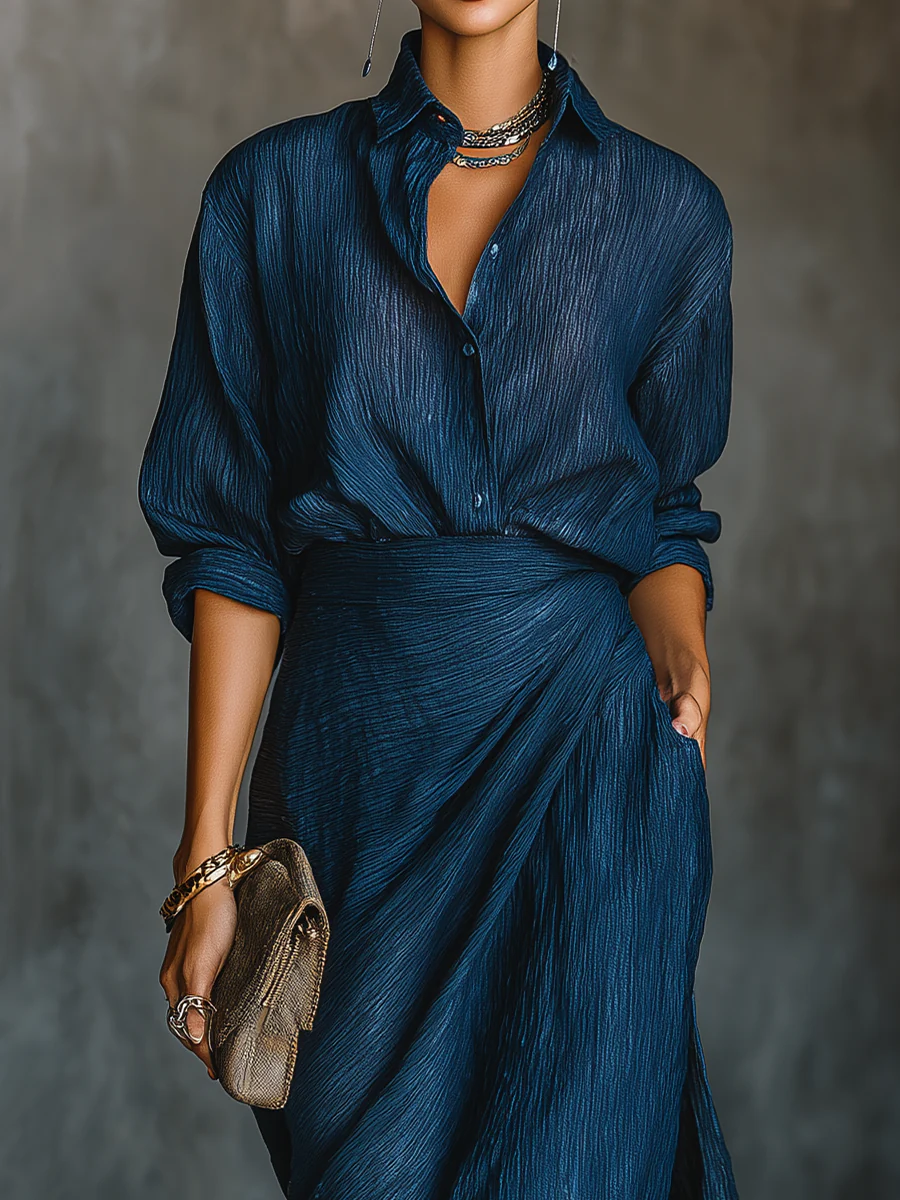 Mar | Elegant long dress and skirt set