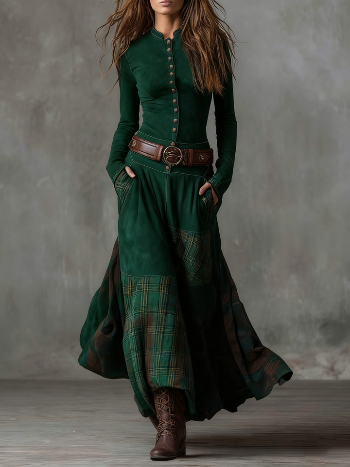 Julia | Vintage Suede Dress