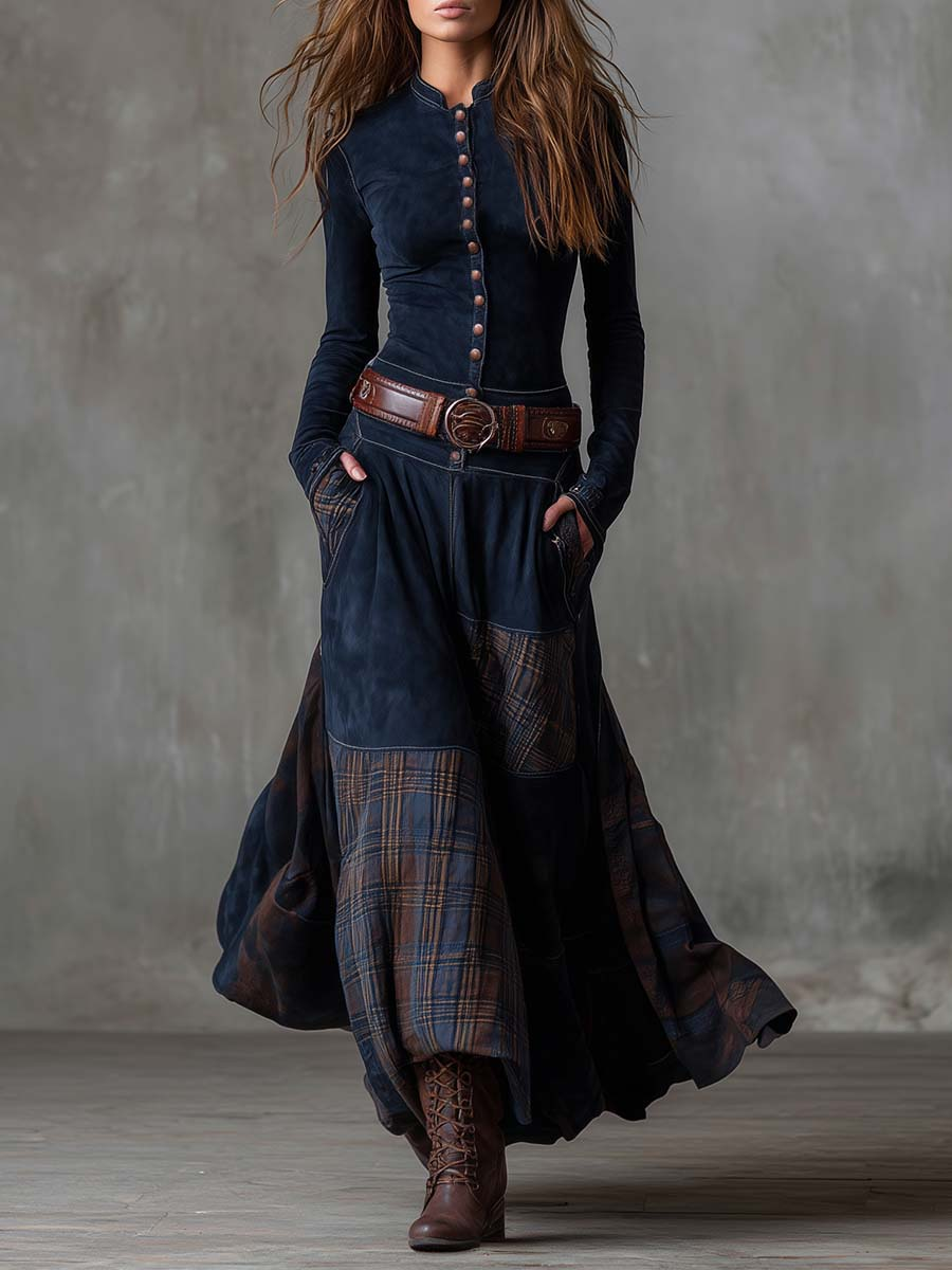 Julia | Vintage Suede Dress