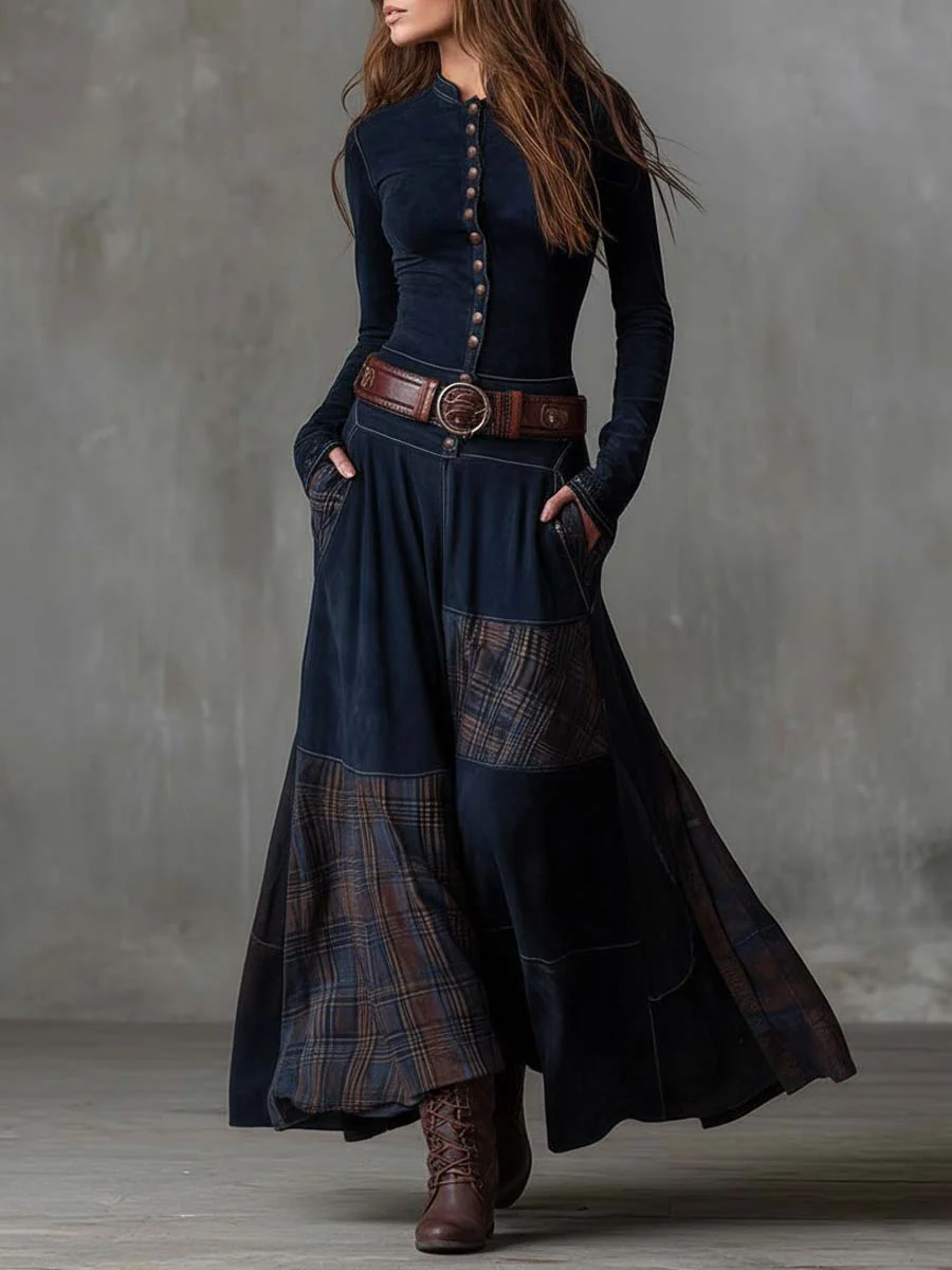 Julia | Vintage Suede Dress