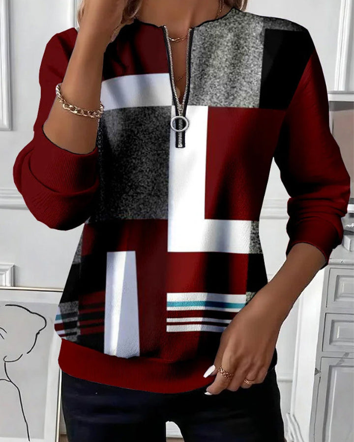 Claudine | Zip-Up Cable Knit Sweater