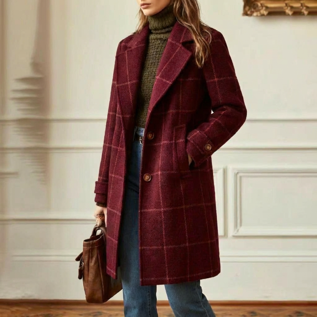 Amanda | Cambridge Wool Check Coat