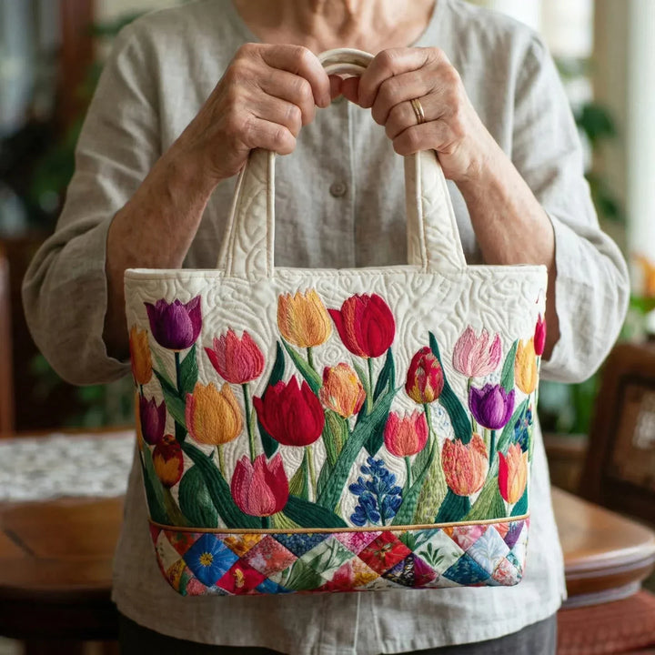 Mala Artesanal · Jardim de Tulipas