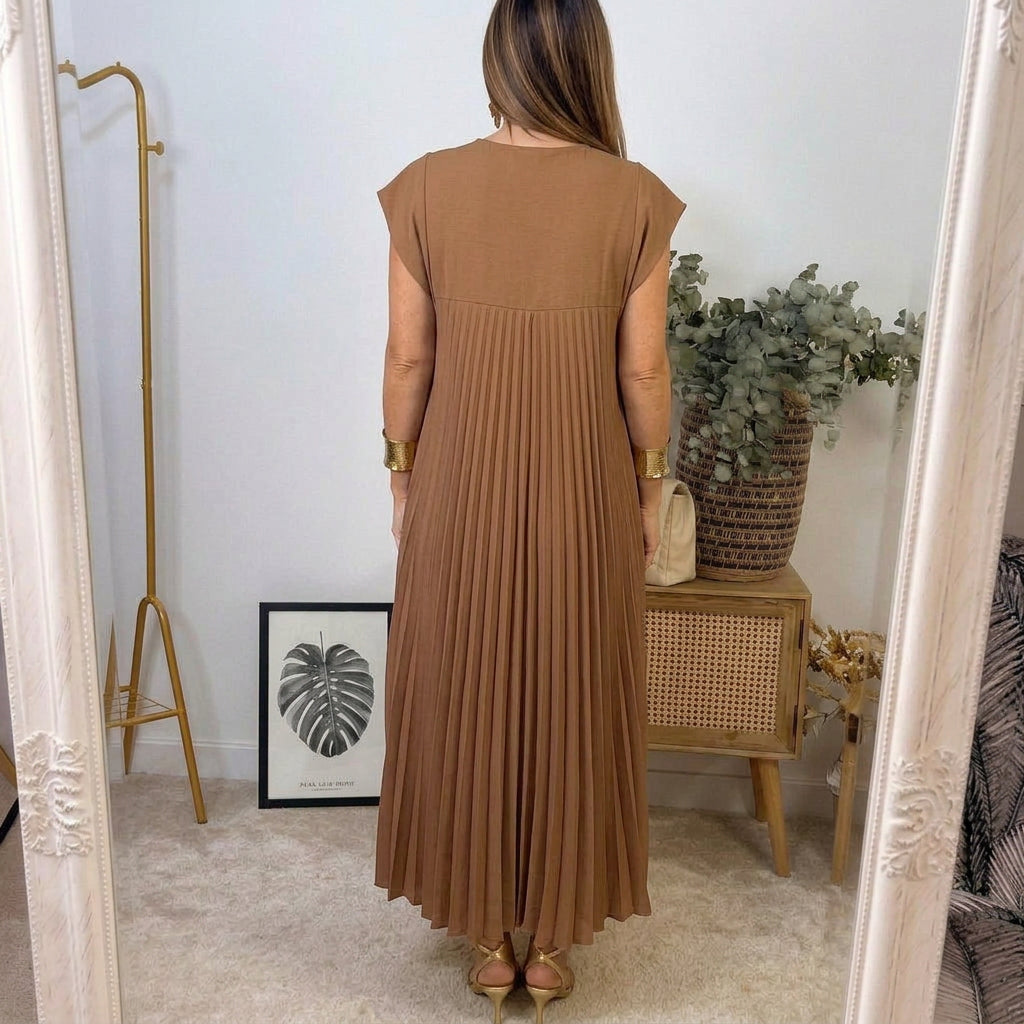 Alva - Vestido Clássico Plissado
