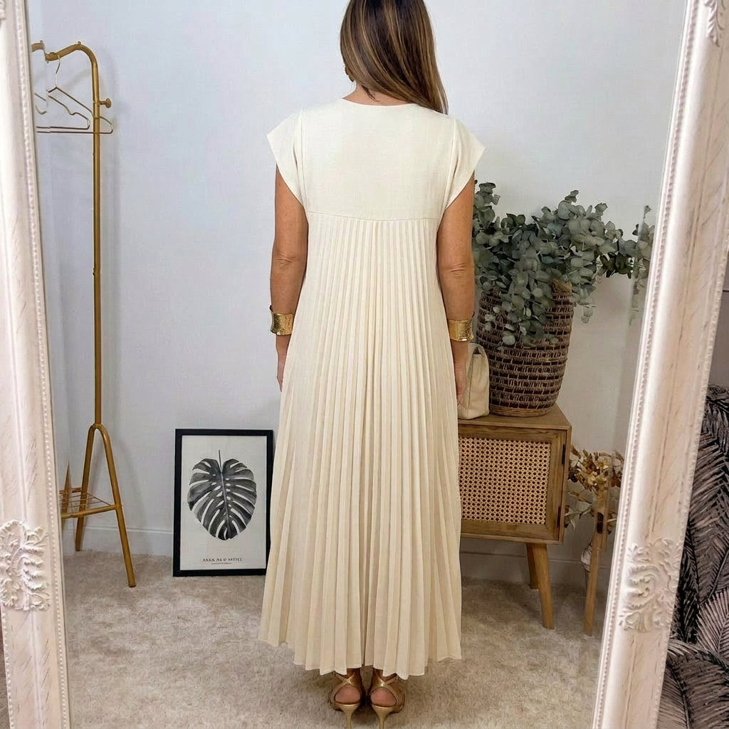 Alva - Vestido Clássico Plissado