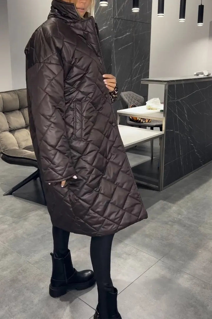 Joanna | Reversible Coat with Leopard Lining
