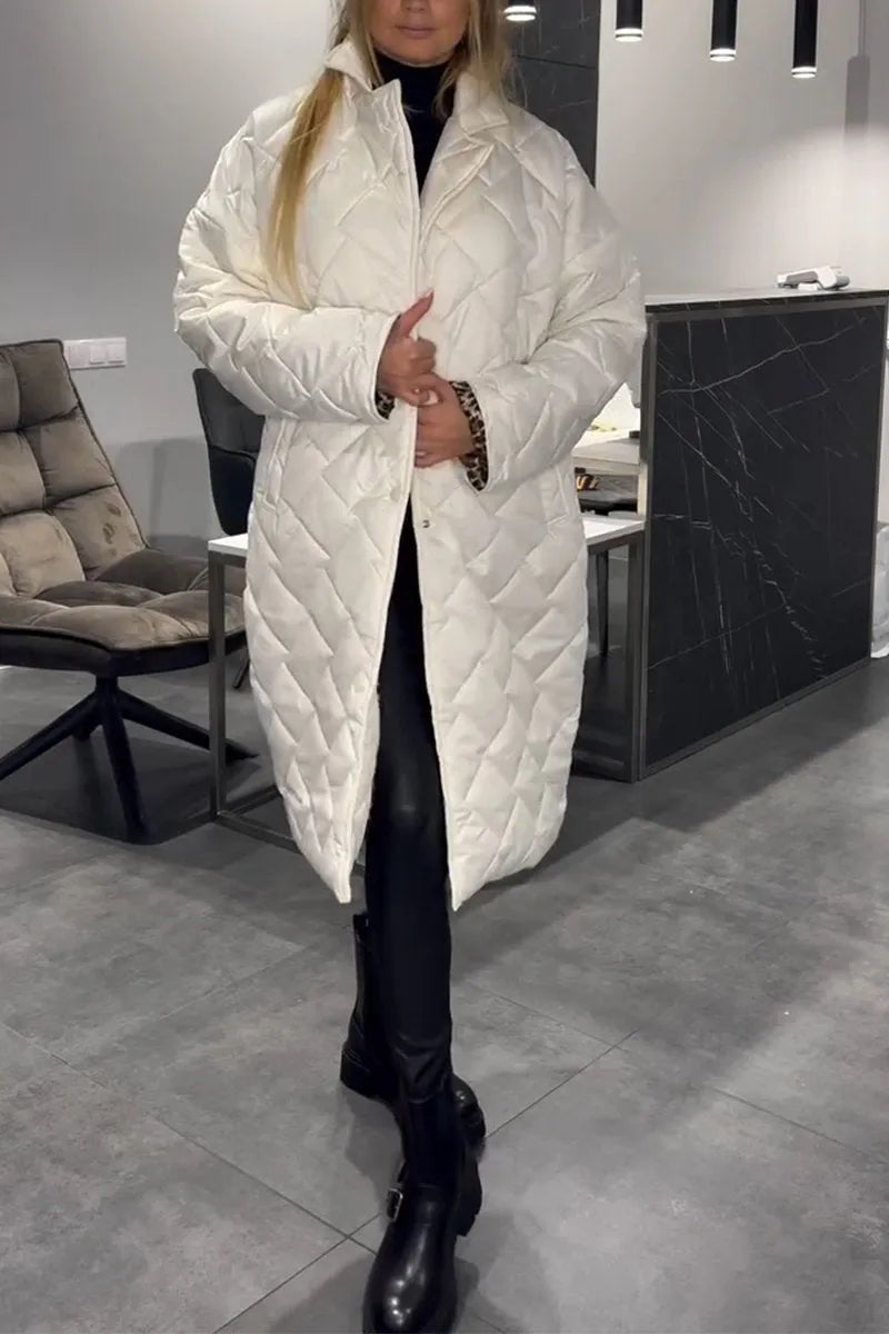 Joanna | Reversible Coat with Leopard Lining