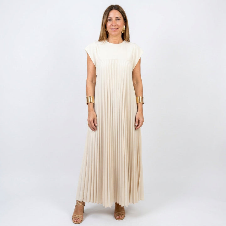 Alva - Vestido Clássico Plissado