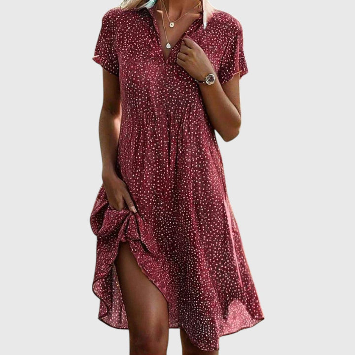 Mary - Short Sleeve Midi Dress