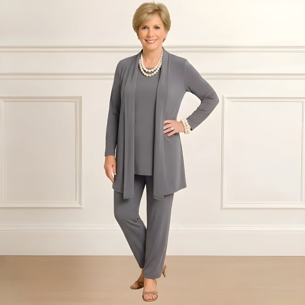 Audrey | Cardigan, Top & Pants Set