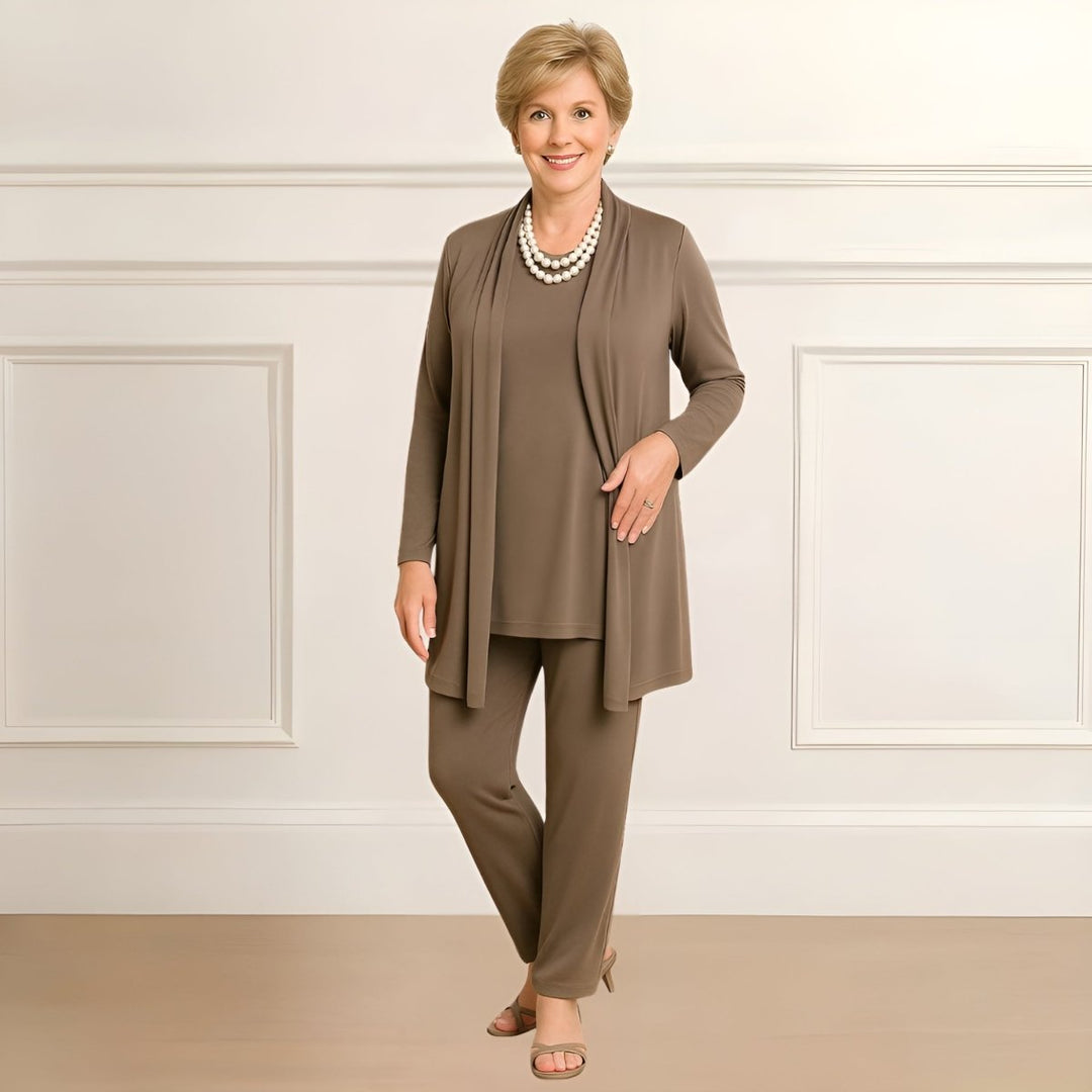 Audrey | Cardigan, Top & Pants Set