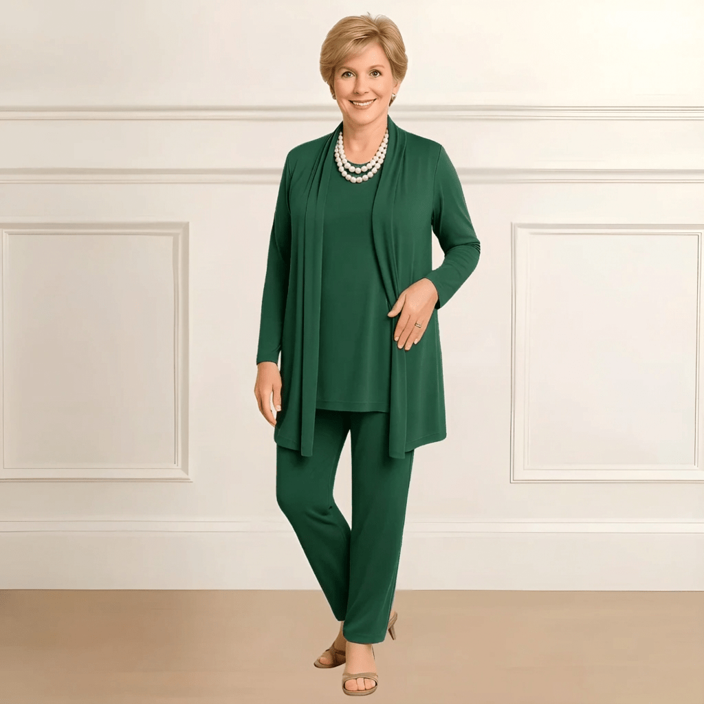 Audrey | Cardigan, Top & Pants Set