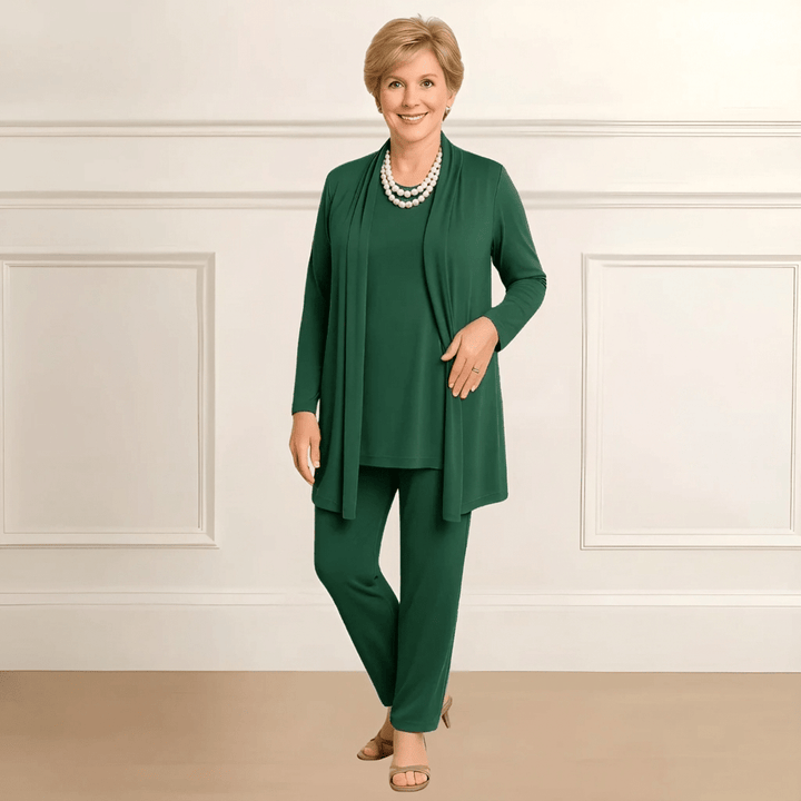 Audrey | Cardigan, Top & Pants Set