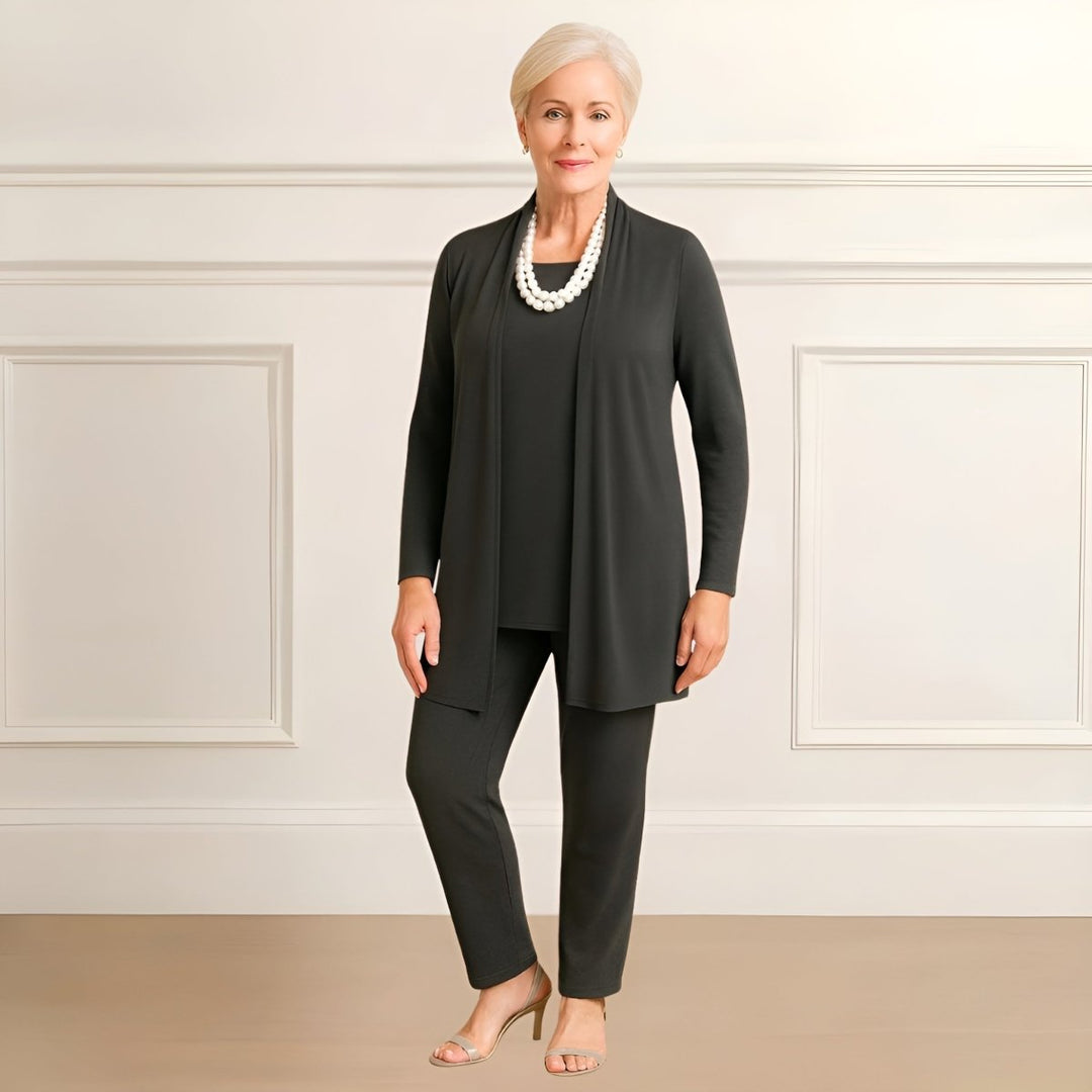 Audrey | Cardigan, Top & Pants Set